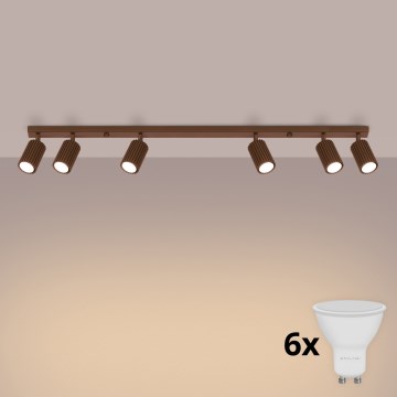 Brilagi - LED-Spot CRESTO 6x GU10/10W/230V, braun
