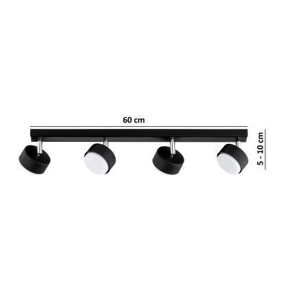 BRILAGI - LED-Spot MONO 4xGX53/30W/230V schwarz
