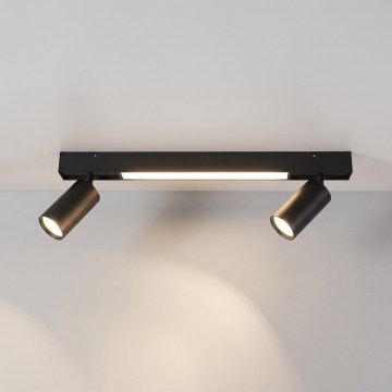 Brilagi - LED-Spot SELE 2xGU10/30W/230V + LED/15W schwarz