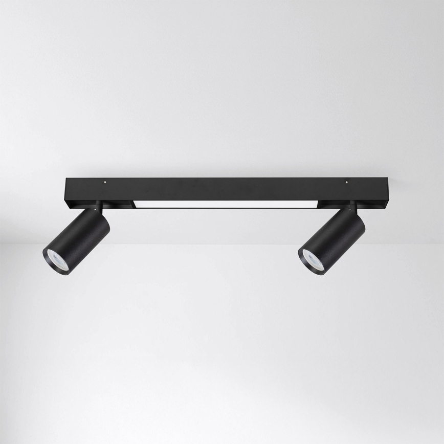 Brilagi - LED-Spot SELE 2xGU10/30W/230V + LED/15W schwarz