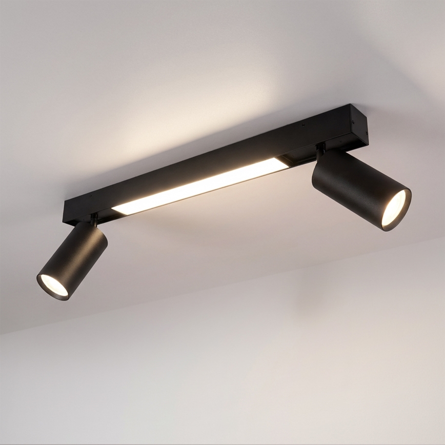 Brilagi - LED-Spot SELE 2xGU10/30W/230V + LED/15W schwarz