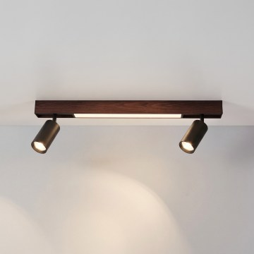 BRILAGI - LED-Spot SELE 2xGU10/30W/230V + LED/15W schwarz/Kirschdekor