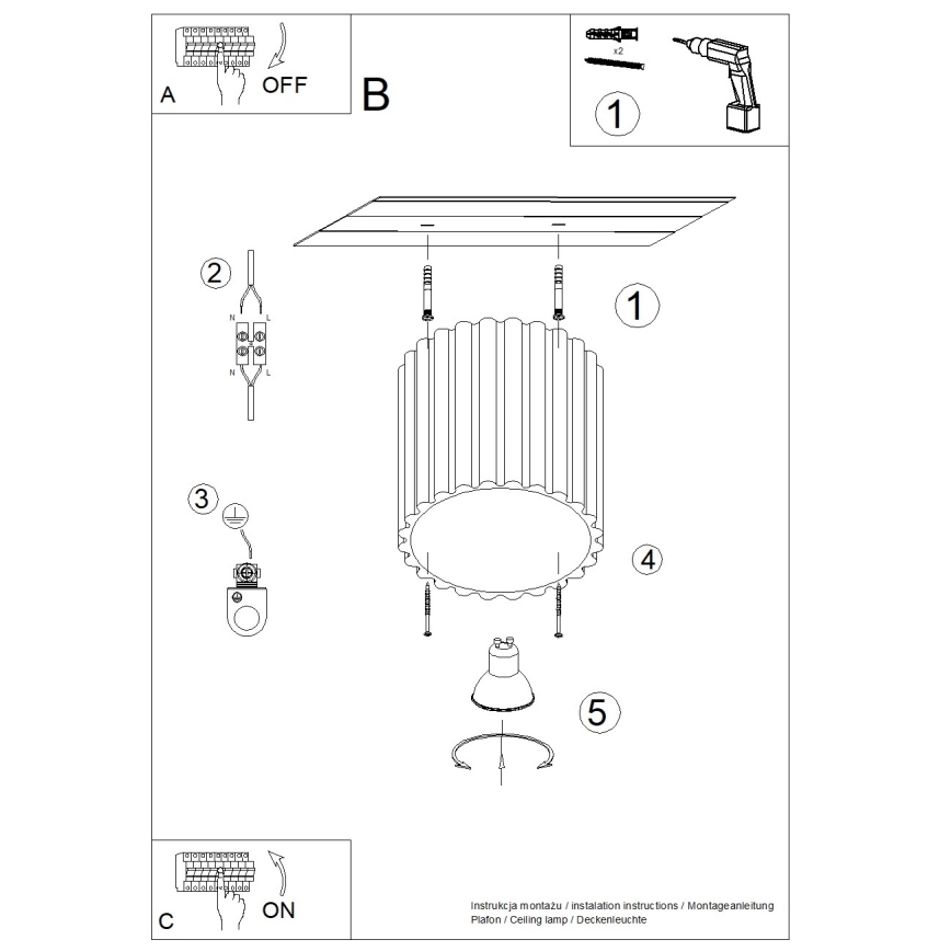 Brilagi - LED-Spot SFERA 1xGU10/10W/230V, Durchmesser 10 cm, weiß