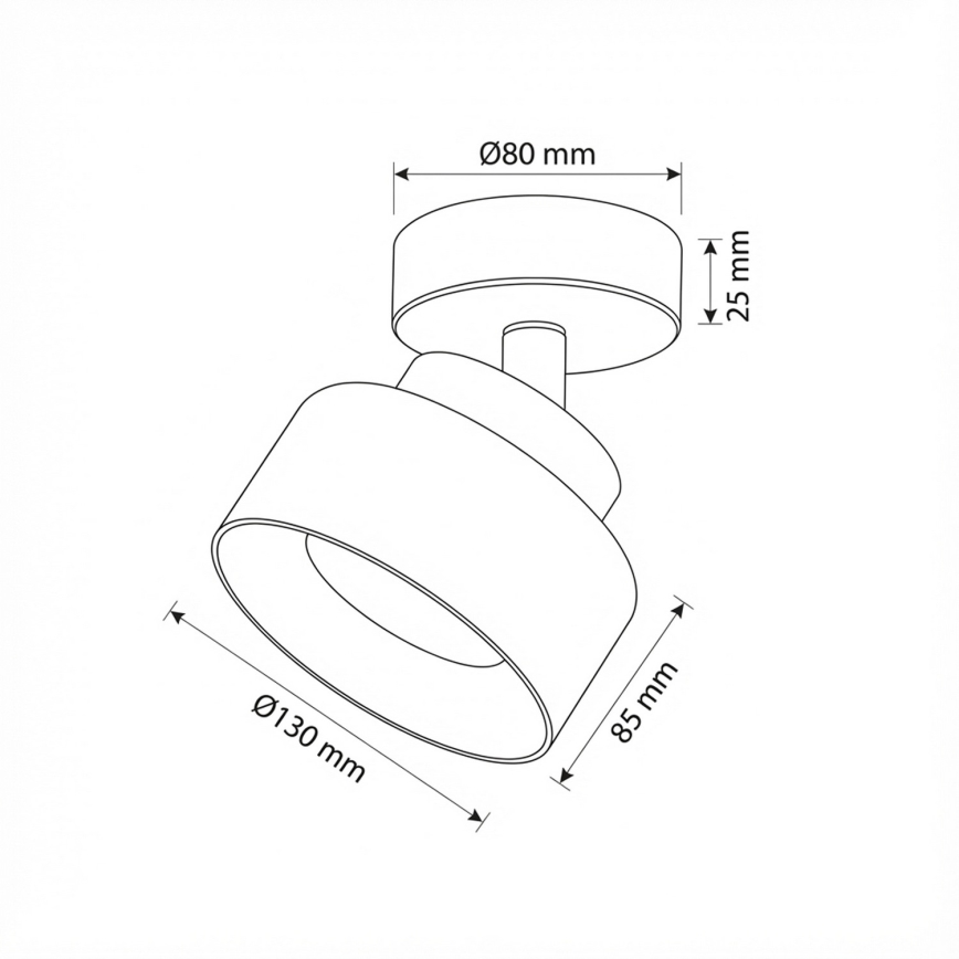 Brilagi - LED Spotleuchte AURA LUX 1xGX53/30W/230V Ø 13 cm schwarz/gold