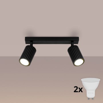 Brilagi - LED-Spotleuchte CRESTO 2xGU10/10W/230V schwarz
