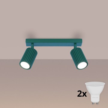Brilagi - LED-Spotleuchte CRESTO 2xGU10/10W/230V türkis