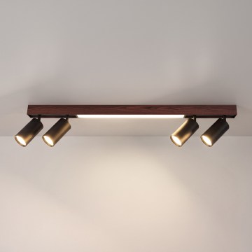 BRILAGI - LED-Spotleuchte SELE 4xGU10/30W/230V + LED/20W schwarz/Kirschdekor