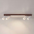 BRILAGI - LED-Spotleuchte SELE 4xGU10/30W/230V + LED/20W weiß/Eiche-Dekor