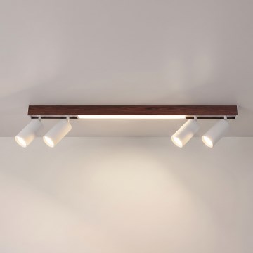BRILAGI - LED-Spotleuchte SELE 4xGU10/30W/230V + LED/20W weiß/Eiche-Dekor