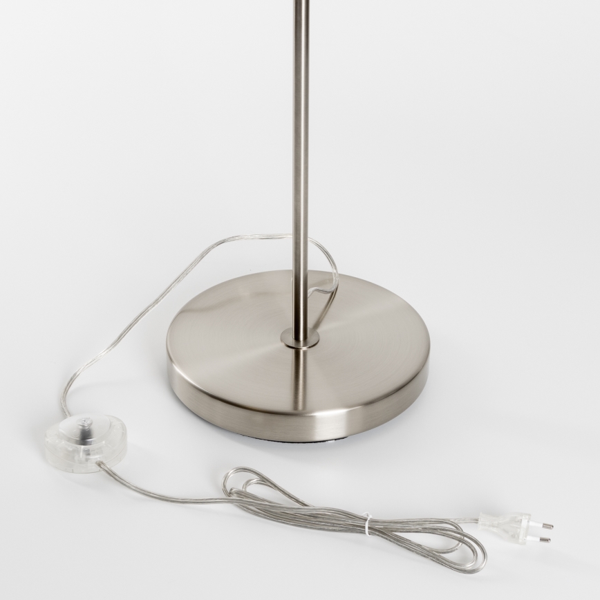 Brilagi - LED Stehlampe CERIA 1x E27/40W/230V Ø 25 cm Bambus/mattes Chrom