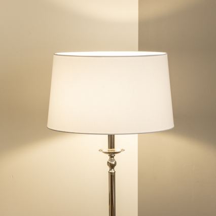 Brilagi - LED-Stehlampe CERIA 1xE27/60W/230V Ø 45 cm glänzender Chrom/Weiß