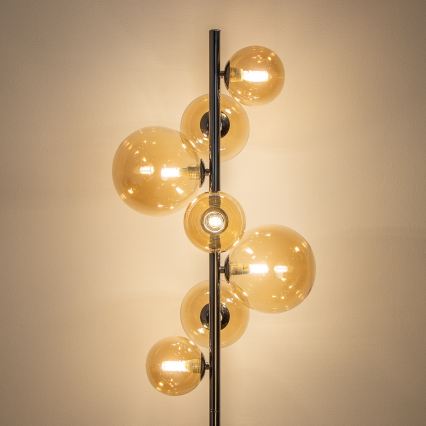 BRILAGI - LED-Stehlampe MILLA 7xG9/3W/230V schwarz-chrom/gold