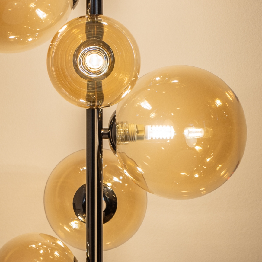 BRILAGI - LED-Stehlampe MILLA 7xG9/3W/230V schwarz-chrom/gold