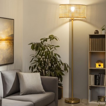 Brilagi - LED Stehleuchte CERIA 1xE27/20W/230V Ø 25 cm Bambus/Gold