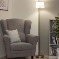 Brilagi - LED-Stehleuchte CERIA 1xE27/20W/230V Ø 30 cm weiß/gold