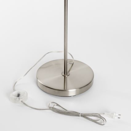 Brilagi - LED-Stehleuchte CERIA 1xE27/40W/230V Ø 40 cm Bambus/mattierter Chrom