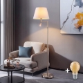 BRILAGI - LED-Stehleuchte CERIA 1xE27/60W/230V + LED/2,1W Ø 45 cm mattchrom/weiß