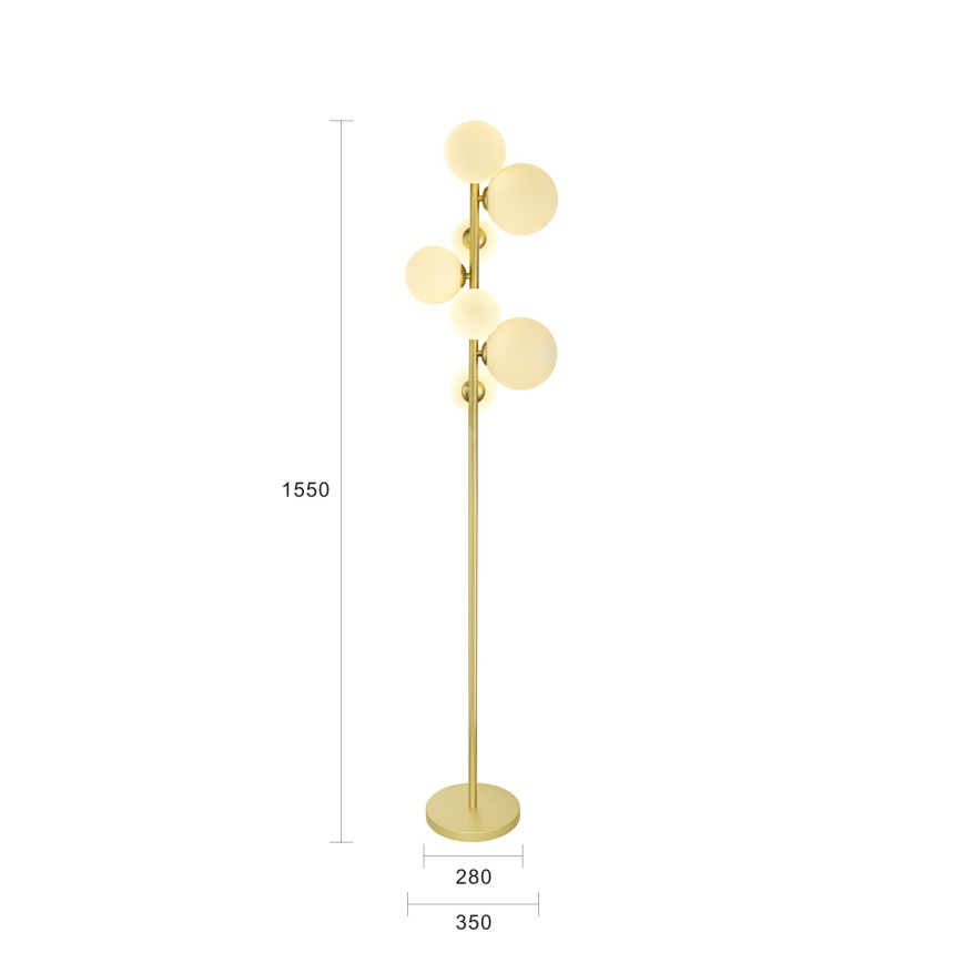 Brilagi - LED-Stehleuchte MILLA 7xG9/3W/230V golden/weiß