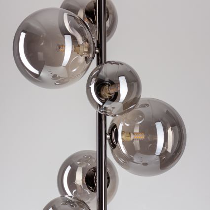 BRILAGI - LED-Stehleuchte MILLA 7xG9/3W/230V schwarz-chrom/rauchglas