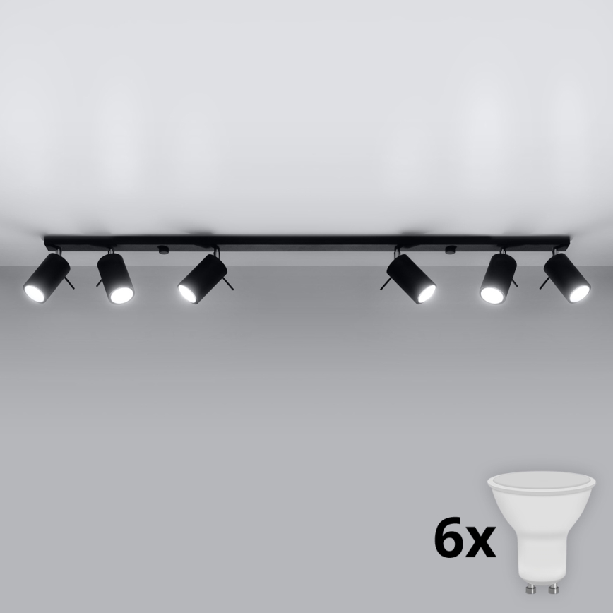 Brilagi -  LED-Strahler ASMUS 6xGU10/7W/230V schwarz