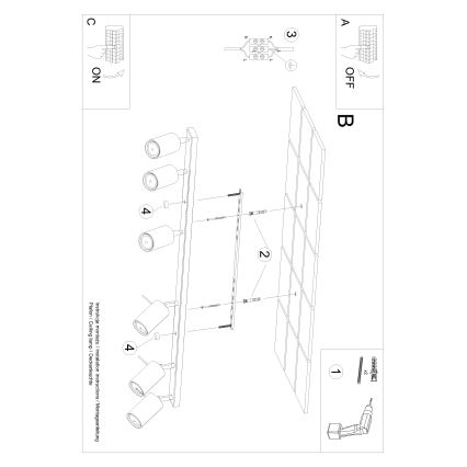 Brilagi -  LED-Strahler ASMUS 6xGU10/7W/230V weiß+