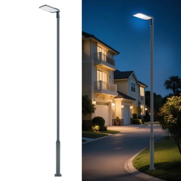 Brilagi - LED-Straßenleuchte für den Außenbereich mit Mast und Gelenk, 5 m, URBANLIGHT LED/200W/230V, anthrazit, IP65