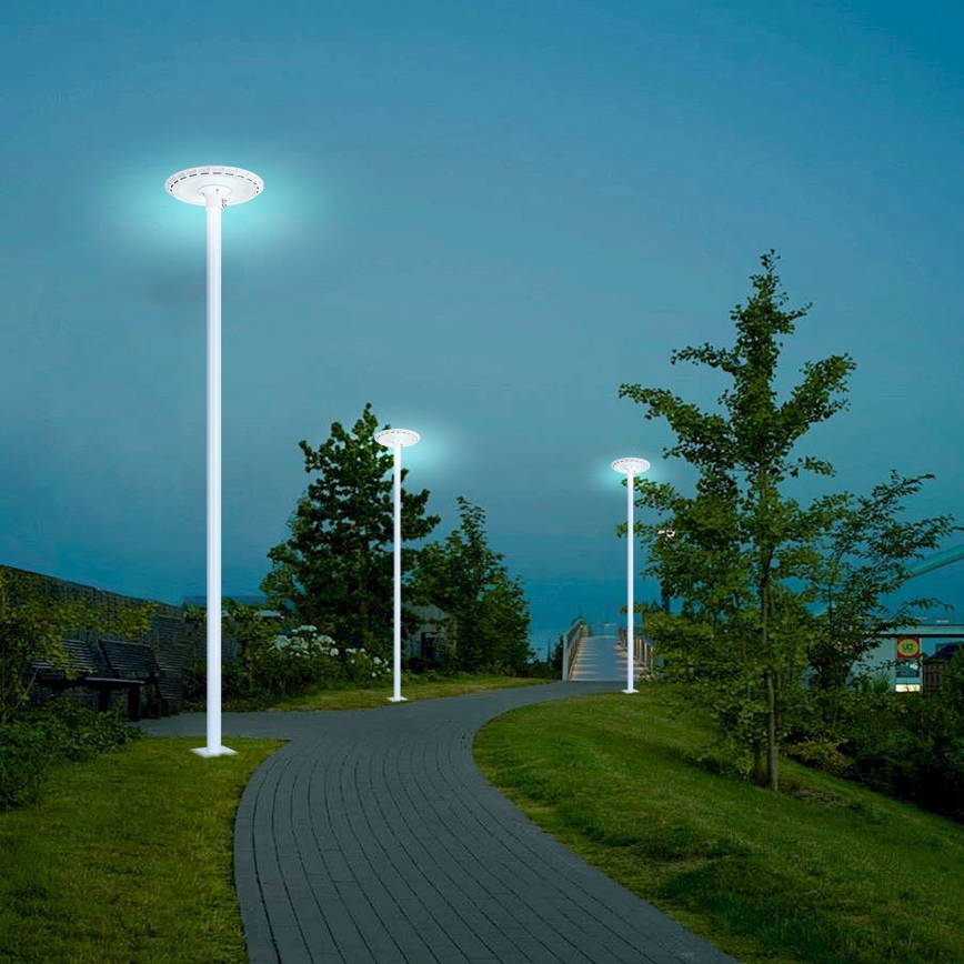 Brilagi - LED-Straßenleuchte mit 3 m Mast URBANSPARK LED/120W/230V weiß IP65