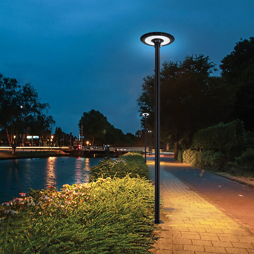 Brilagi - LED-Straßenleuchte mit Mast 3 m URBANSPARK LED/120W/230V schwarz IP65