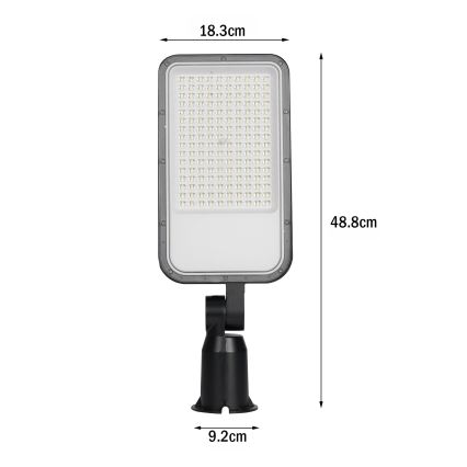 Brilagi - LED-Straßenleuchte URBANLIGHT LED/100W/230V schwarz IP65