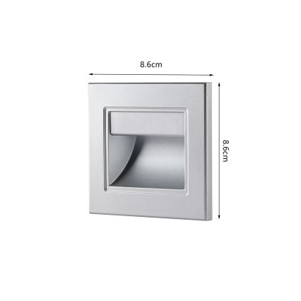 Brilagi - LED-Stufenleuchte STEP LIGHT LED/1,5W/230V IP44 Silber