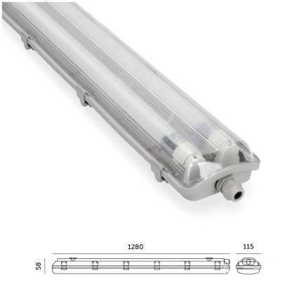 Brilagi - LED-Technik-Leuchtstofflampe OPTIMA T8 2xG13/18W/230V 4000K IP65 128 cm - Palette 110 Stk.