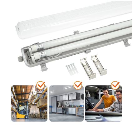 BRILAGI - OPTIMA T8 industrielle staubdichte LED-Leuchtstoffarmatur 2xG13/18W/230V 6500K IP65 128 cm