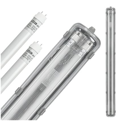 BRILAGI - OPTIMA T8 industrielle staubdichte LED-Leuchtstoffarmatur 2xG13/18W/230V 6500K IP65 128 cm