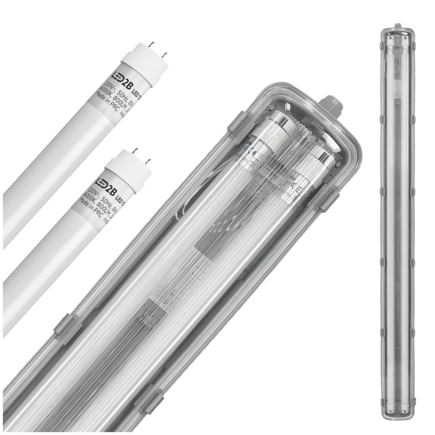 BRILAGI - OPTIMA T8 industrielle staubdichte LED-Leuchtstoffarmatur 2xG13/18W/230V 6500K IP65 128 cm