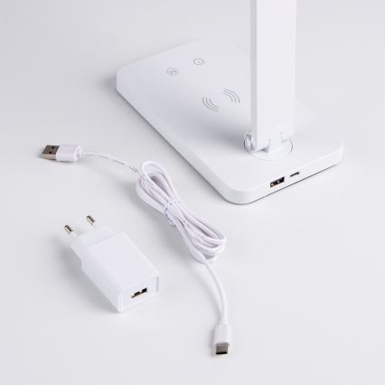 BRILAGI - LED-dimmbare Touch-Tischlampe mit kabellosem QI-Ladegerät MODO CHARGE LED/7W/5V 3000/4000/6000K weiß