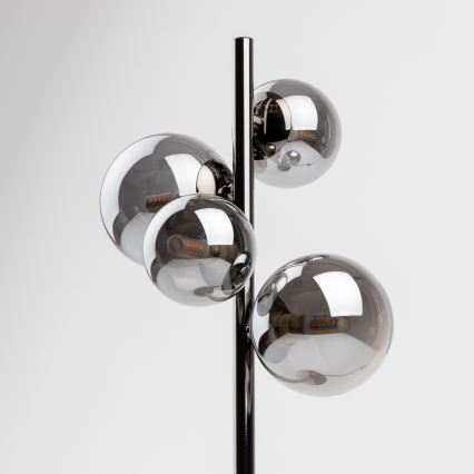 Brilagi - LED-Tischlampe MILLA 4xG9/3W/230V schwarz-chrom/rauchfarben