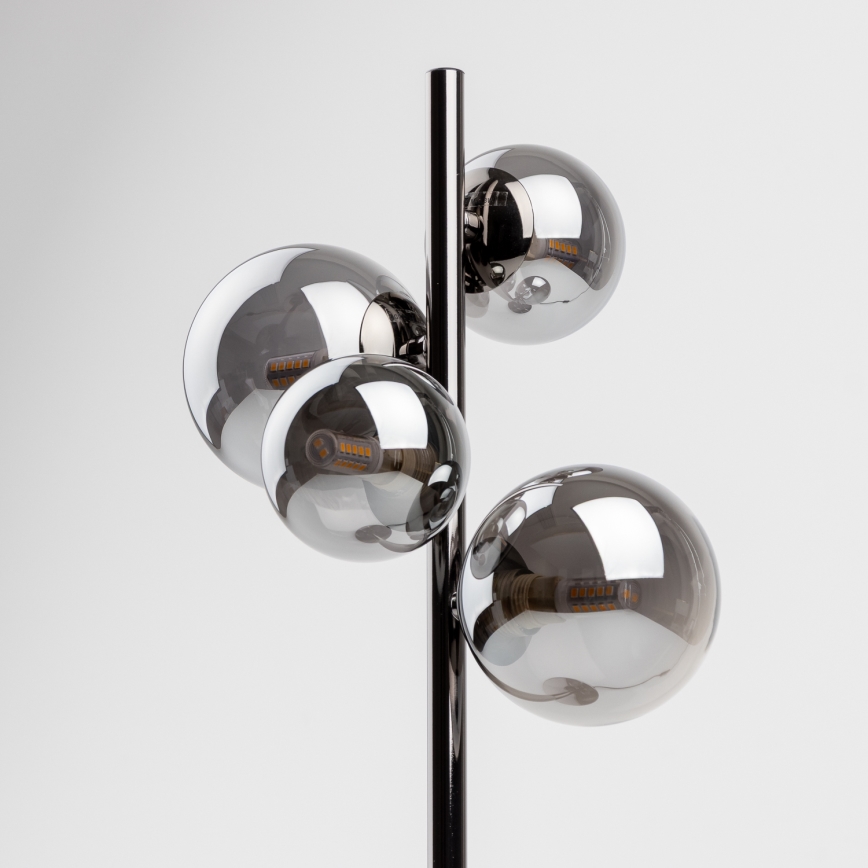 Brilagi - LED-Tischlampe MILLA 4xG9/3W/230V schwarz-chrom/rauchfarben