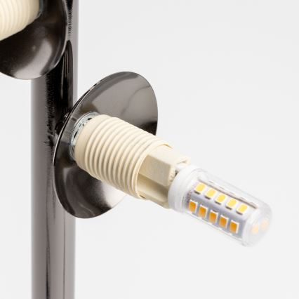 Brilagi - LED-Tischlampe MILLA 4xG9/3W/230V schwarz-chrom/rauchfarben