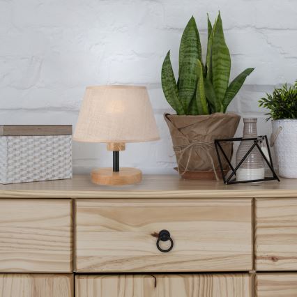 Brilagi - LED Tischleuchte ANTHONY 1xE14/40W/230V Eiche/beige