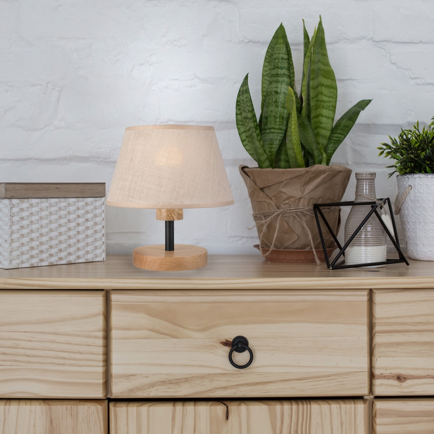 Brilagi - LED Tischleuchte ANTHONY 1xE14/40W/230V Eiche/beige