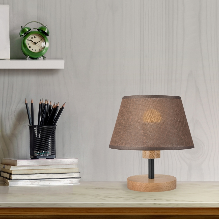 Brilagi - LED Tischleuchte ANTHONY 1xE14/40W/230V Eiche/braun