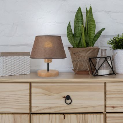 Brilagi - LED Tischleuchte ANTHONY 1xE14/40W/230V Eiche/braun