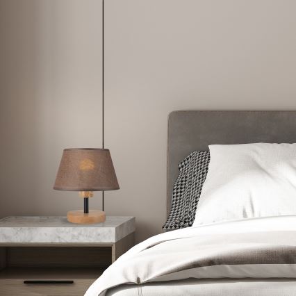 Brilagi - LED Tischleuchte ANTHONY 1xE14/40W/230V Eiche/braun