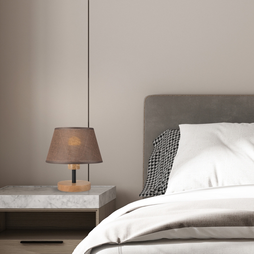 Brilagi - LED Tischleuchte ANTHONY 1xE14/40W/230V Eiche/braun