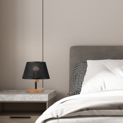 Brilagi - LED Tischleuchte ANTHONY 1xE14/40W/230V Eiche/schwarz