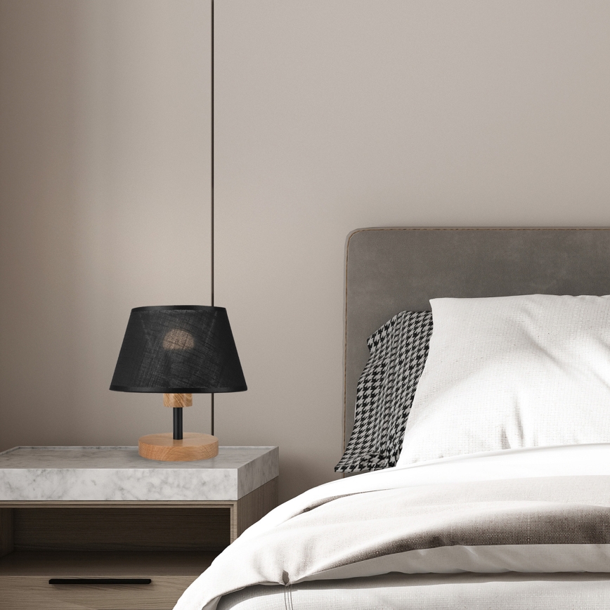 Brilagi - LED Tischleuchte ANTHONY 1xE14/40W/230V Eiche/schwarz