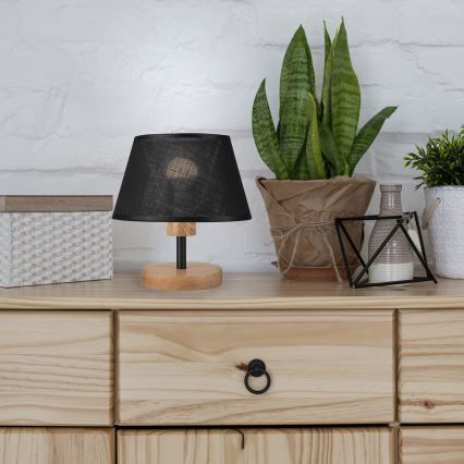 Brilagi - LED Tischleuchte ANTHONY 1xE14/40W/230V Eiche/schwarz