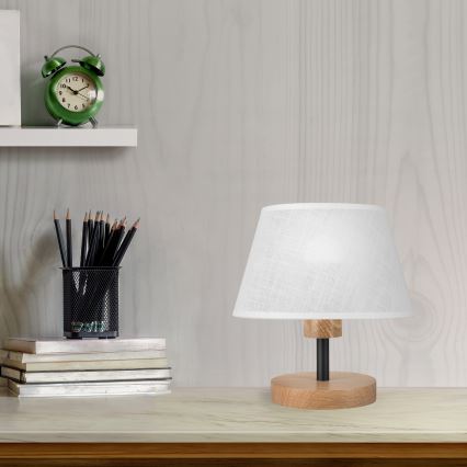 Brilagi - LED Tischleuchte ANTHONY 1xE14/40W/230V Eiche/weiß