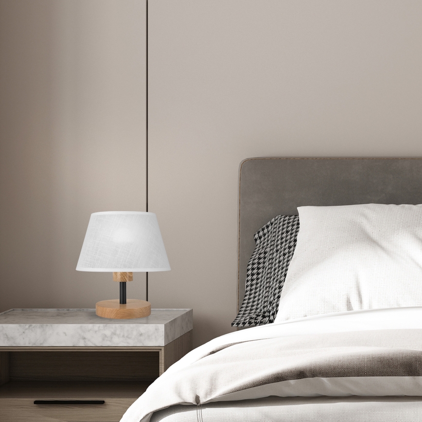 Brilagi - LED Tischleuchte ANTHONY 1xE14/40W/230V Eiche/weiß