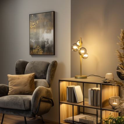 Brilagi - LED-Tischleuchte MILLA 4xG9/3W/230V golden/rauchig